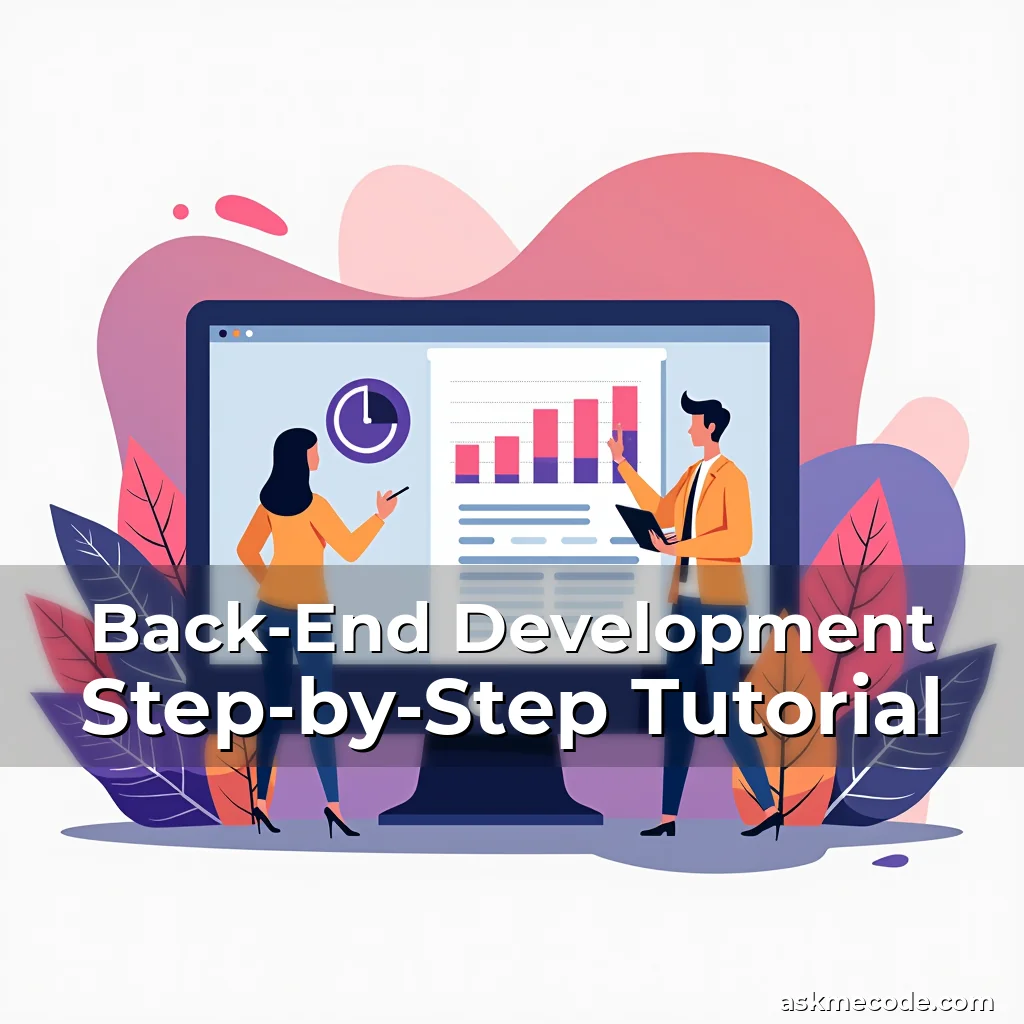 Artistic representation for Back-End Development Step-by-Step Tutorial