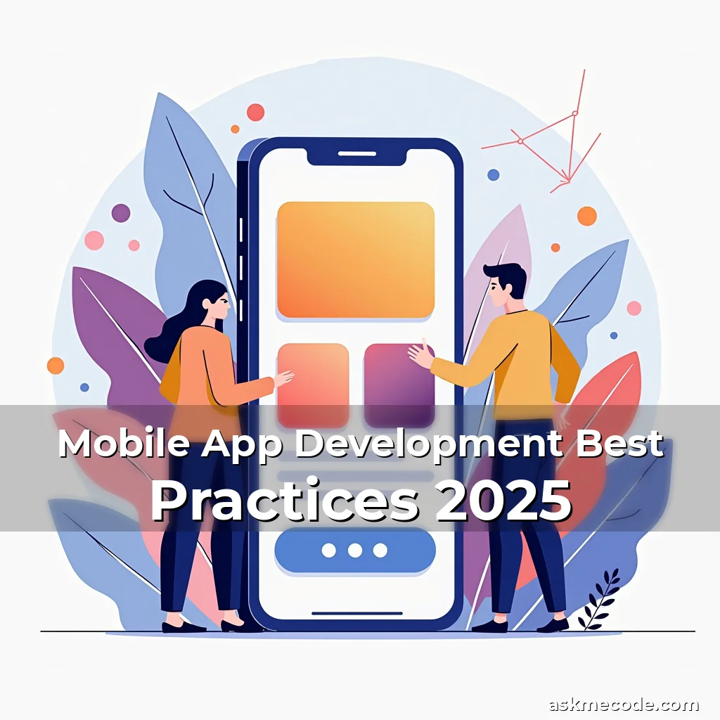 Artistic representation for Mobile App Development Best Practices 2025