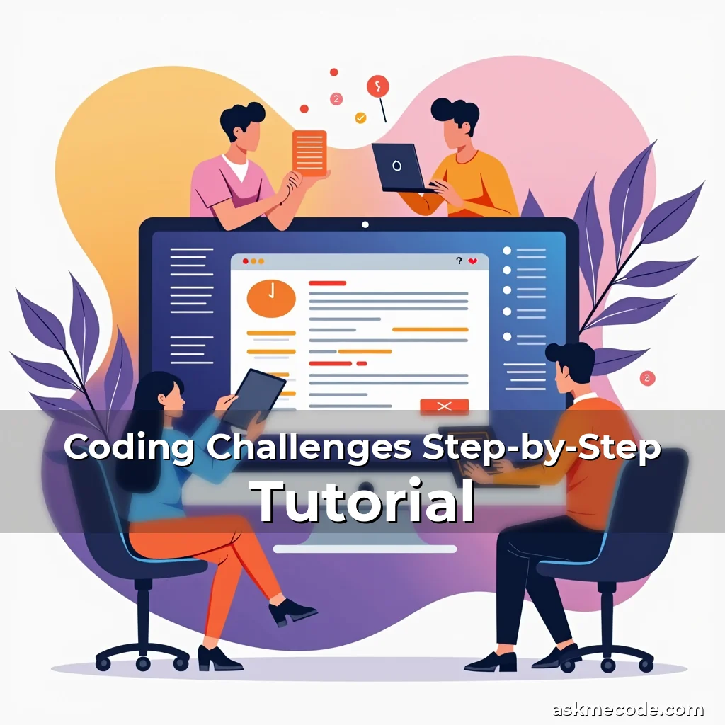 Artistic representation for Coding Challenges Step-by-Step Tutorial