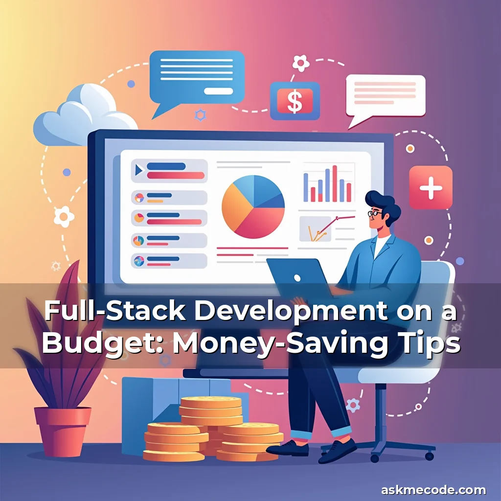Artistic representation for Full-Stack Development on a Budget: Money-Saving Tips