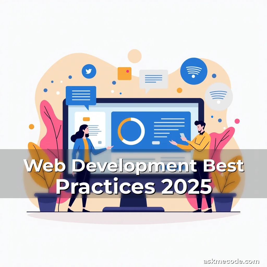 Artistic representation for Web Development Best Practices 2025