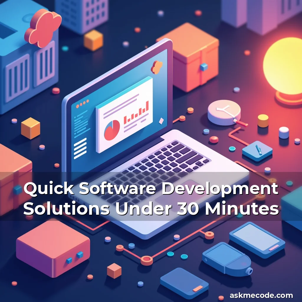 Artistic representation for Quick Software Development Solutions Under 30 Minutes
