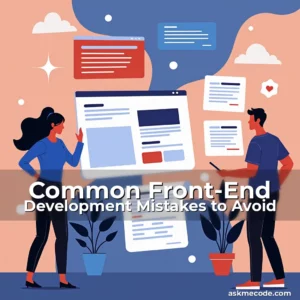 Artistic representation for Common Front-End Development Mistakes to Avoid