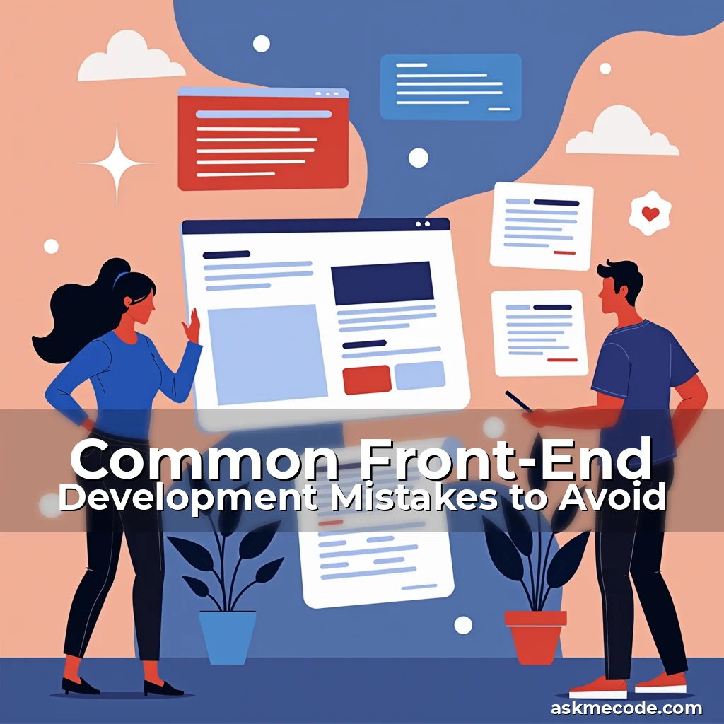 Artistic representation for Common Front-End Development Mistakes to Avoid