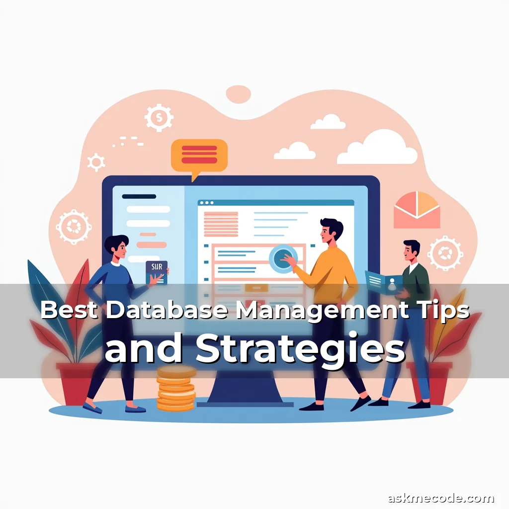 Artistic representation for Best Database Management Tips and Strategies
